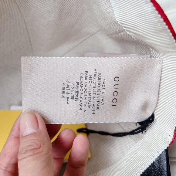 Gucci x Adidas GG LOGO Supreme Baseball Cap Hat Red Black Canvas Unisex Size M - Picture 8 of 11